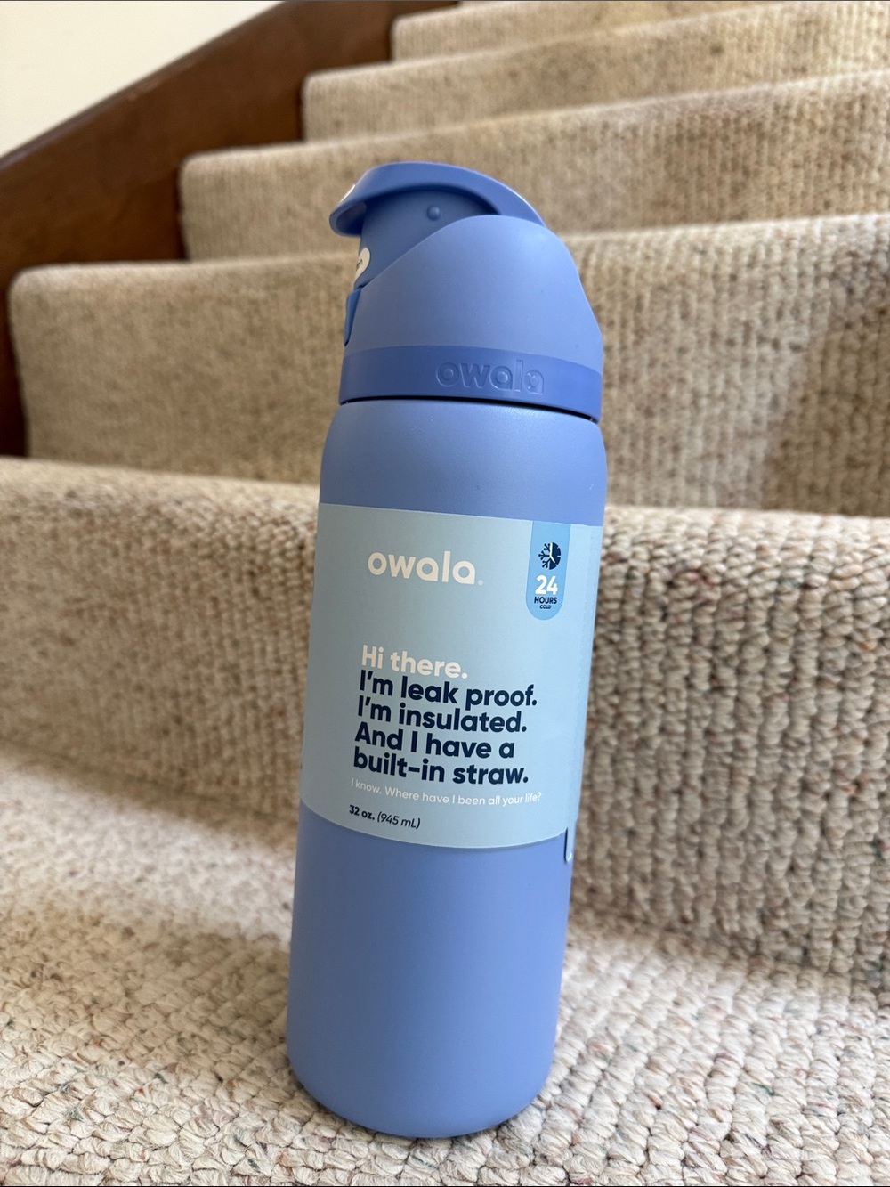 Owala 32oz Insulated Water Bottle with Built-In Straw — Periwinkle Blue